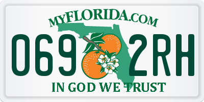 FL license plate 0692RH