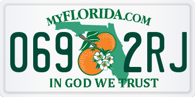 FL license plate 0692RJ