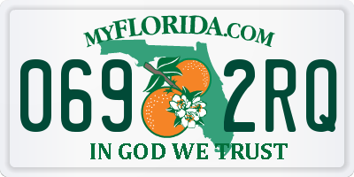FL license plate 0692RQ