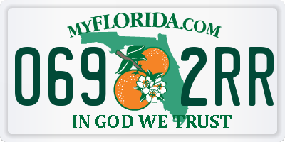 FL license plate 0692RR