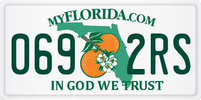 FL license plate 0692RS