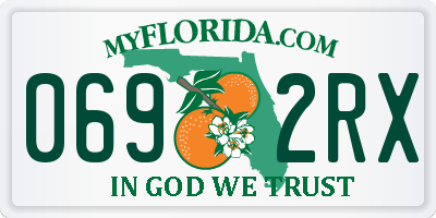 FL license plate 0692RX