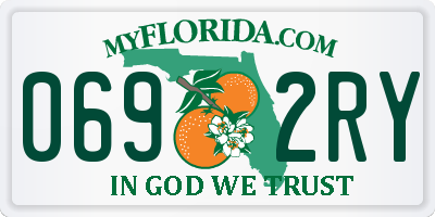 FL license plate 0692RY