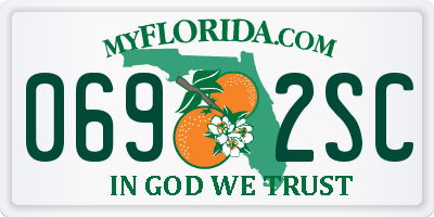 FL license plate 0692SC