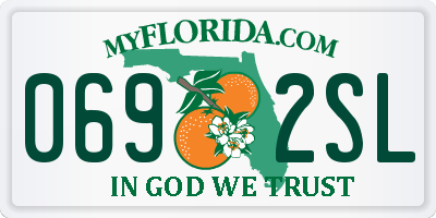 FL license plate 0692SL