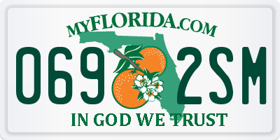 FL license plate 0692SM