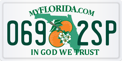 FL license plate 0692SP