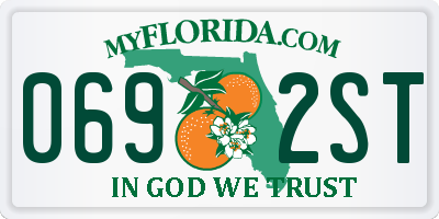 FL license plate 0692ST