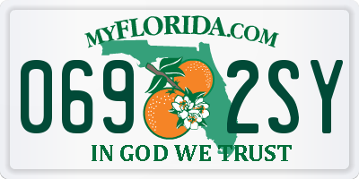 FL license plate 0692SY