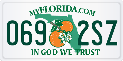 FL license plate 0692SZ