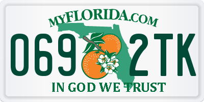 FL license plate 0692TK