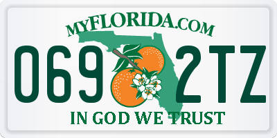 FL license plate 0692TZ