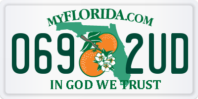 FL license plate 0692UD