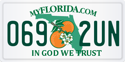 FL license plate 0692UN
