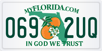 FL license plate 0692UQ