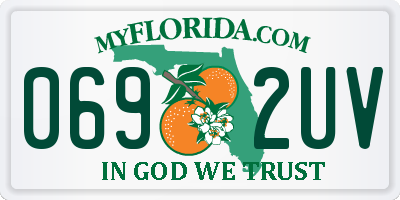 FL license plate 0692UV