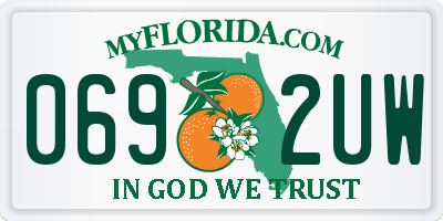 FL license plate 0692UW