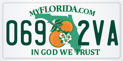 FL license plate 0692VA