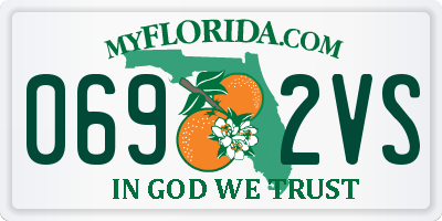 FL license plate 0692VS