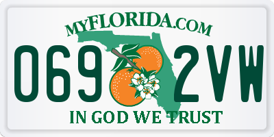 FL license plate 0692VW