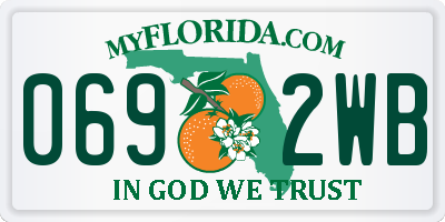 FL license plate 0692WB