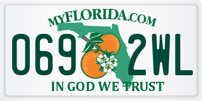FL license plate 0692WL