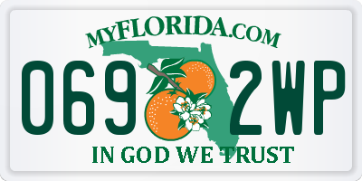 FL license plate 0692WP
