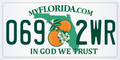 FL license plate 0692WR