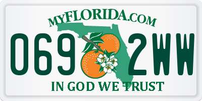 FL license plate 0692WW