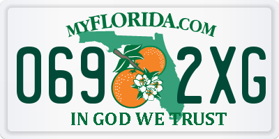 FL license plate 0692XG