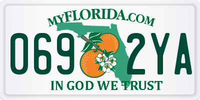 FL license plate 0692YA
