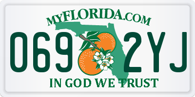 FL license plate 0692YJ