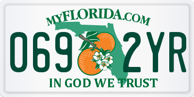 FL license plate 0692YR