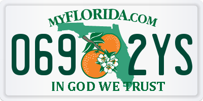 FL license plate 0692YS