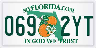 FL license plate 0692YT