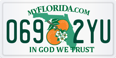 FL license plate 0692YU