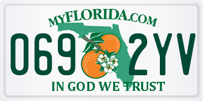 FL license plate 0692YV