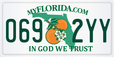 FL license plate 0692YY