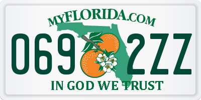 FL license plate 0692ZZ