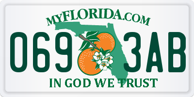 FL license plate 0693AB