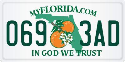FL license plate 0693AD
