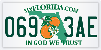 FL license plate 0693AE
