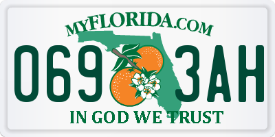FL license plate 0693AH
