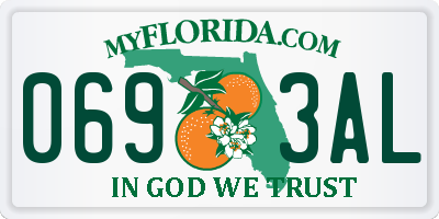 FL license plate 0693AL