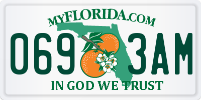 FL license plate 0693AM