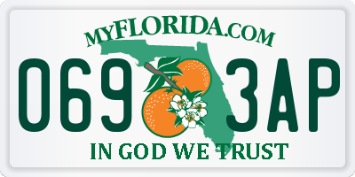FL license plate 0693AP
