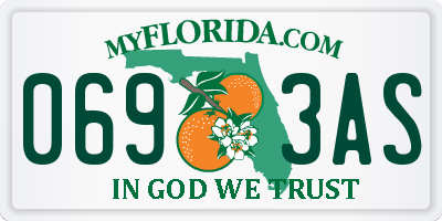 FL license plate 0693AS