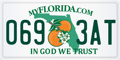 FL license plate 0693AT
