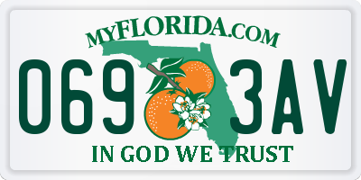 FL license plate 0693AV