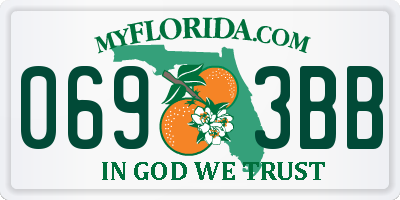FL license plate 0693BB